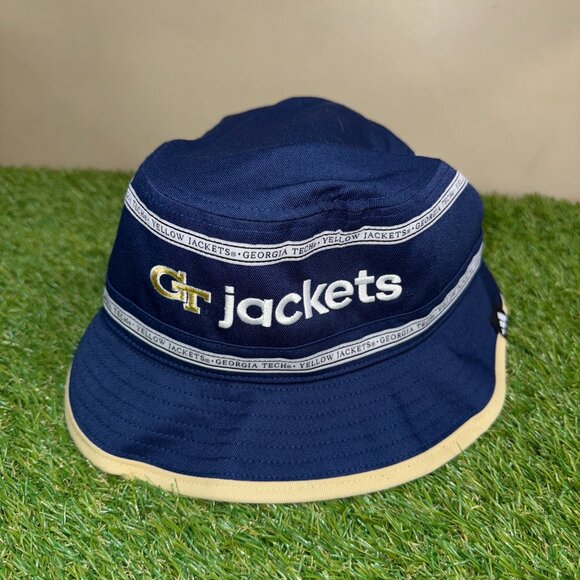Adidas NCAA Georgia Tech GT Yellow Jackets Bucket Hat College Size M/L Unisex - Picture 2 of 8